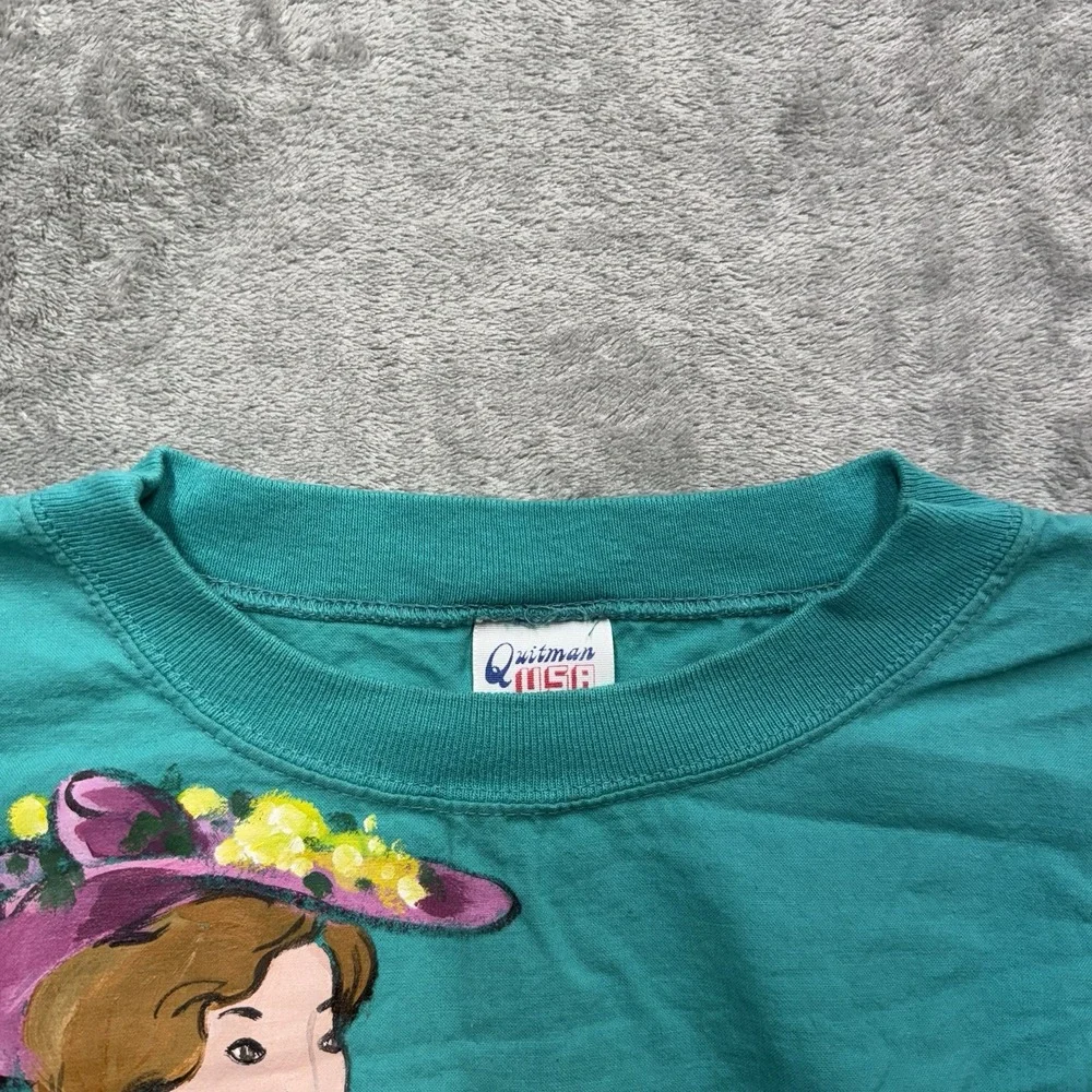 Vintage 90s Streetwear Womens Large Hand Painted Light Weight Crewneck
